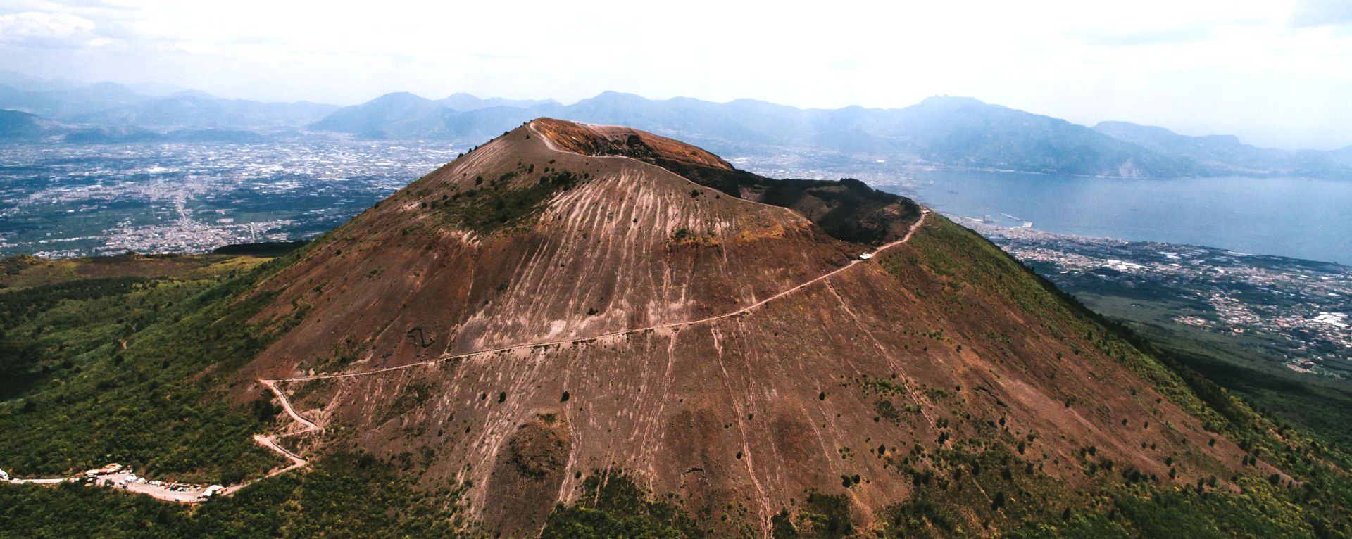 Vesuvius volcano from the air